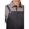 Chef Works mens Largo Bib Aprons, Charcoal, 30.7 L x