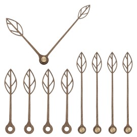 sourcing map 5 Set Wooden Clock Hands Only,Walnut Wood Clock Hands Clock Kit for Clock DIY Repair Part Replacement Fit for 10 Inch Wall Clock, 4.06 Inches