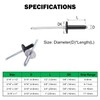 Maozaa 50 pcs 3/16" x 3/4" Large Flange Aluminum Blind