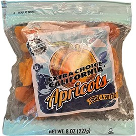 Trader Joe's Extra Choice California Apricots Dried & Pitted, 8 oz (Pack of 1)