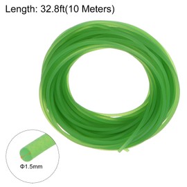 sourcing map Polyurethane Round Belts 1.5mm Dia 32.8ft(10 Meters) Length Rough Surface PU Urethane Belt for Drive Transmission, Green