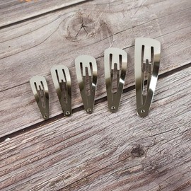 DIY Ribbon Craft Hairpin Making Materials & Supplies Stainless Steel Triangular Snap Pin - 5cm / DIY 리본공예 머리핀 헤어핀 만들기 재료 부자재 스텐 삼각 똑딱핀 -5cm