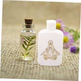 VICASKY 4pcs Decorative Holy Water Bottles Refillable Tiny Water Containers for Baptism Festival Lightweight and Portable Design Unique Safety Cover to Prevent Leakage