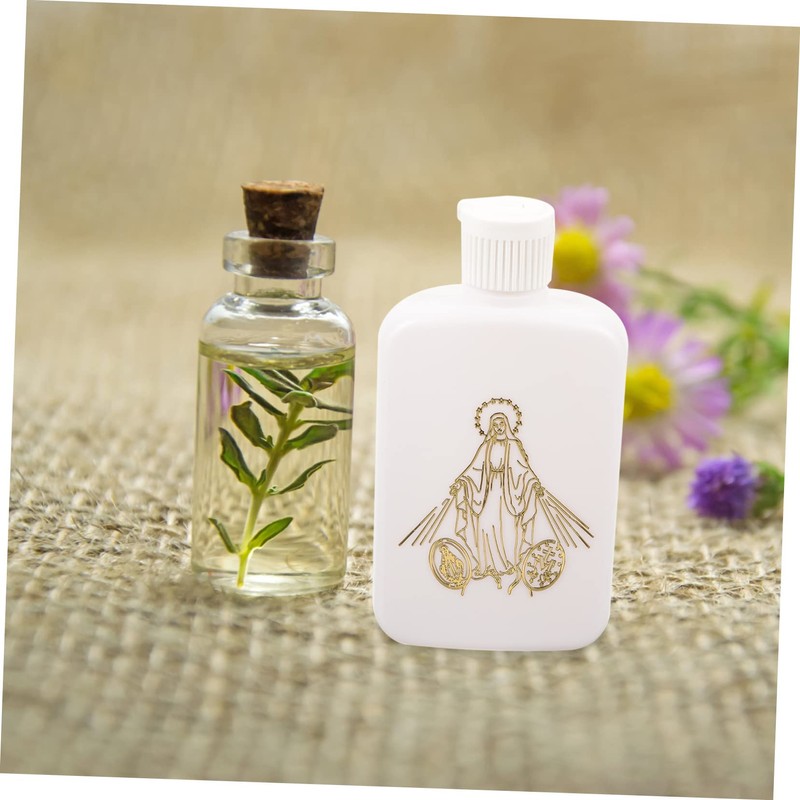 VICASKY 4pcs Decorative Holy Water Bottles Refillable Tiny Water Containers