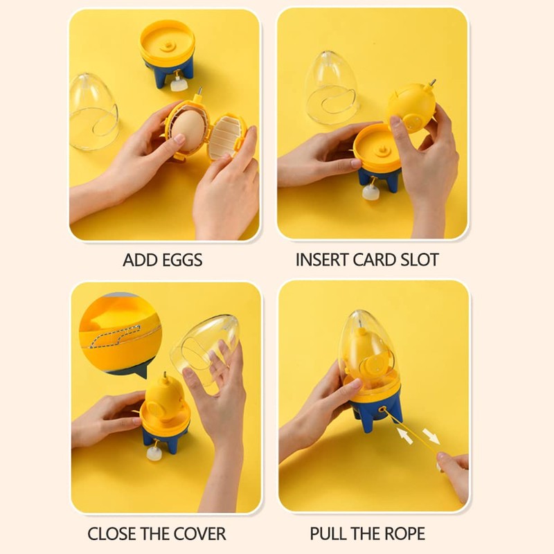 Egg Yolk Mixer with Pulling Rope, Egg Scrambl-er Shaker, Quick