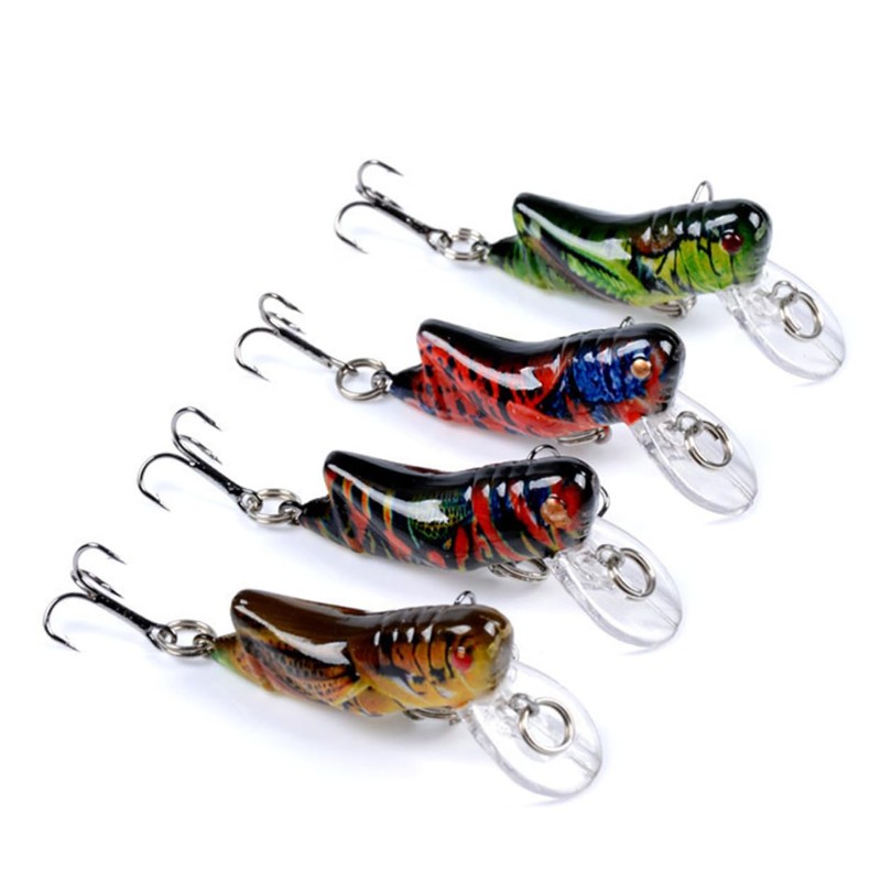 Kisangel 4pcs Simulation Fishing Baits Realistic Lure for Crucian Carp