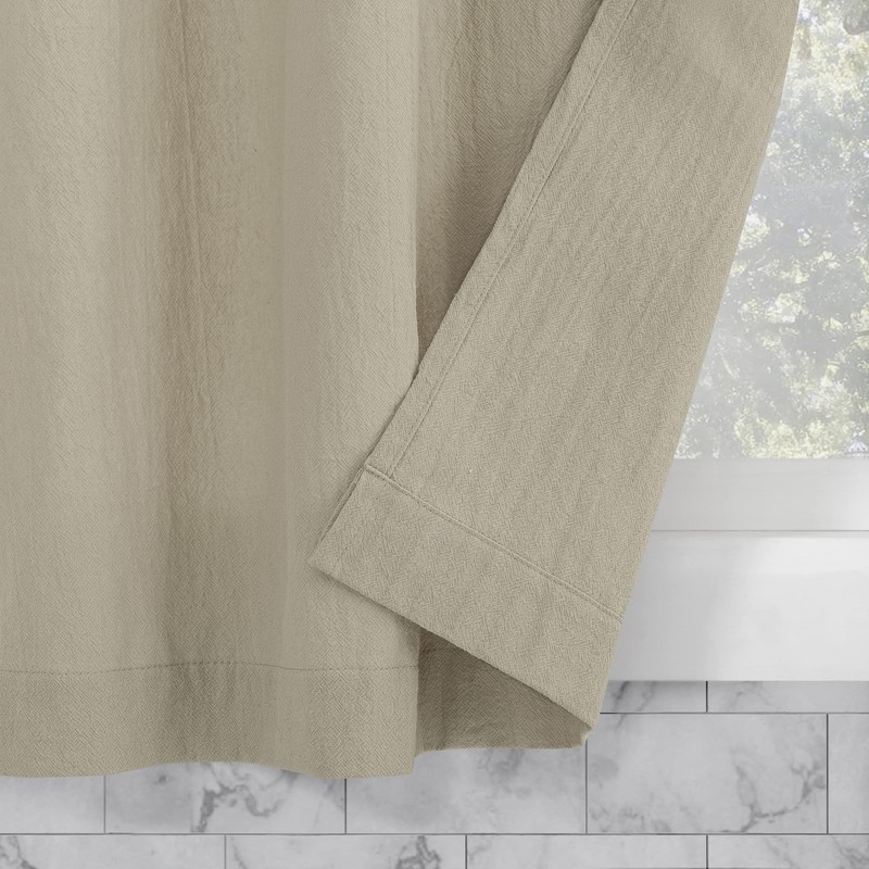 Archaeo Washed Cotton Small Window Twist Tab Cafe Curtains, 52"