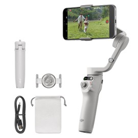 DJI DJI Osmo Mobile 6, 3-Axis Phone Gimbal, Object Tracking, Built-in Extension Rod, Portable and Foldable, Gimbal Stabilizer for iPhone, Andriod, YouTube TikTok Video, Platinum Gray