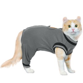 Cat Post Surgery Suit, Cat Surgery Recovery Suit With Legs Post Op Cat Recovery Suit Cat Medical Vest Cat Leg Surgery Recovery Suit Cat Onesie Surgery Recovery Suit(Grey, XL)