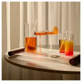 IKEA NEW IKEA VARMBLIXT Sabine Marcelis Tray Frosted Glass Dark Red Limited Retired