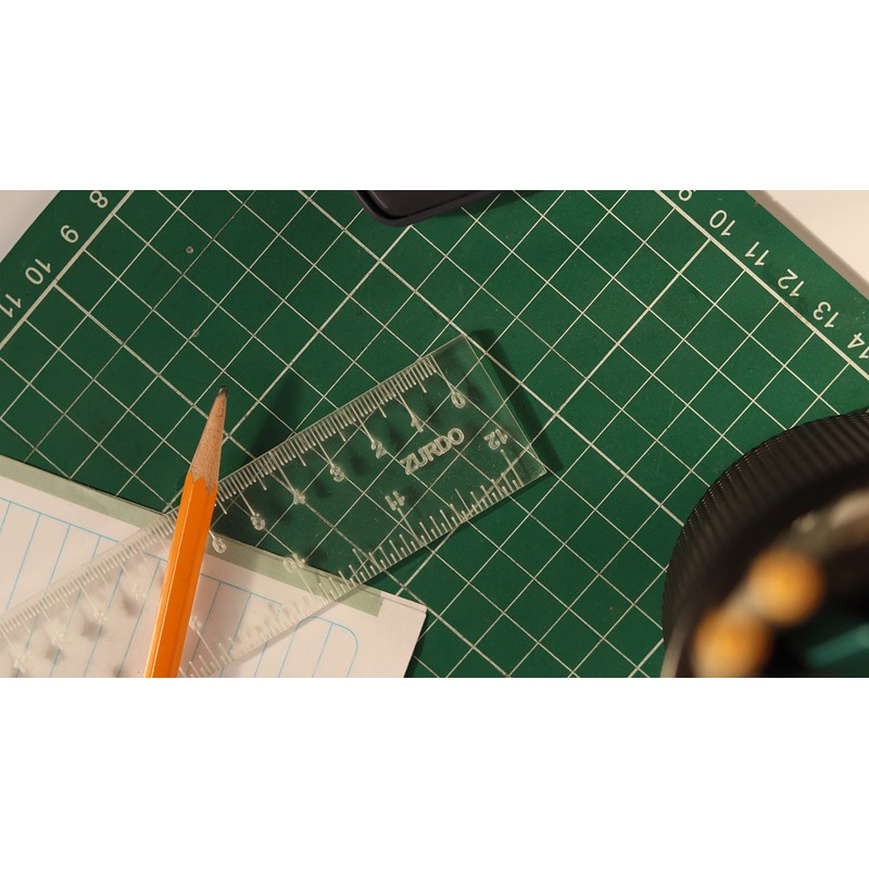 Regla de acrilico para zurdos de 30 cm 12 pulgadas