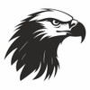 AMA SHOP Pre-Spaced Eagle Sticker Mod.12 Black | Sticker for