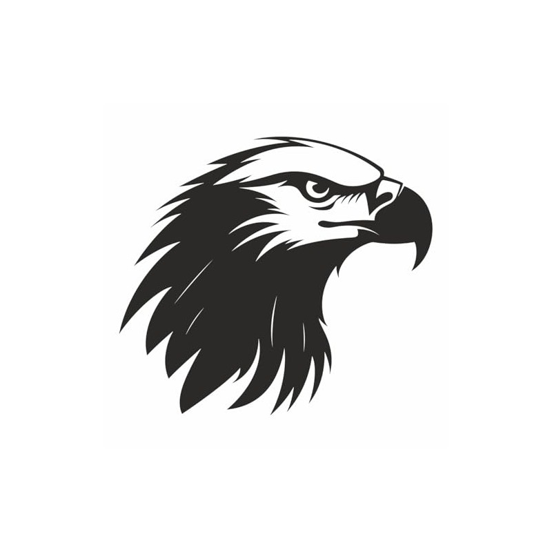 AMA SHOP Pre-Spaced Eagle Sticker Mod.12 Black | Sticker for