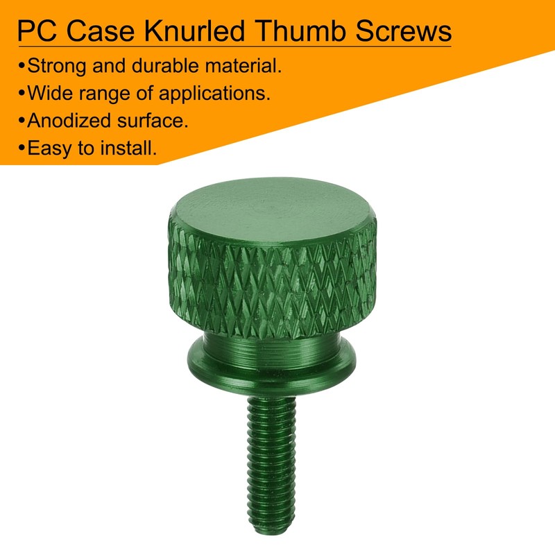 sourcing map 12pcs M3x10mm Knurled Thumb Screw Computer Case Threaded
