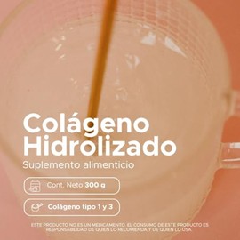 Colágeno Hidrolizado en Polvo PACALLI | Tipo I y III | Suplemento Alimenticio | Contenido Neto 300 g