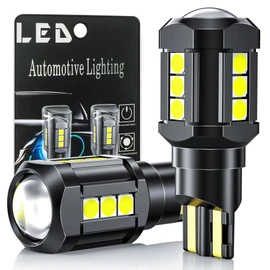 MICTUNING 921 LED Bulb Super White Bright T15 912 922 906 904 2825 W16W Bulbs Canbus 17-SMD 3030 Chipsets Error Free for Car Truck Backup Reverse Turn Signal Brake Replacement Cargo Light (2 PCS)