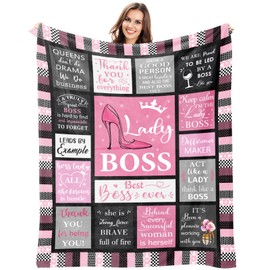 Kazdan Boss Lady Gifts, Boss Lady Gifts for Women, Boss Lady Blanket 50"x60", Boss Day Gifts, Boss Lady Office Decor, Boss Lady Blanket, Boss Appreciation Gifts, Christmas Birthday Gift for Boss Lady