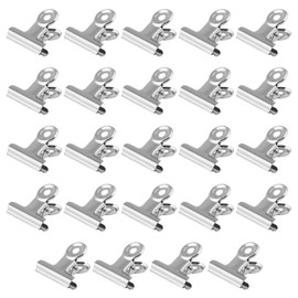 Kesote 24 Pcs Bulldog Clips Metal Locking Clips Silver 31mm