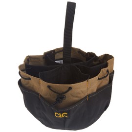 CLC Custom LeatherCraft 1148 Drawstring Bucket Bag, 18 Pocket , Black