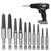 10Pcs Screw Remover and Extractor Bit Set, 1/4" Hex Shank