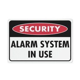 Puhayexi Security Alarm System In Use Sign 12 X 8 Inch Metal Sign, Rustproof Aluminum, Multicolor