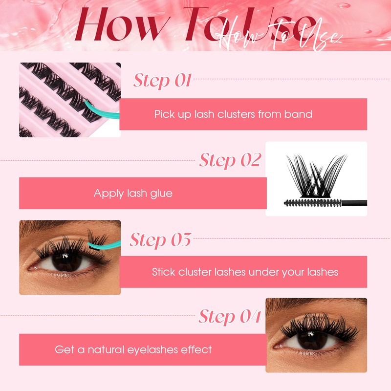 GEMERRY MHL-01 Volume Eyelash Extensions, 8-16 mm, Cluster Lashes, Individual