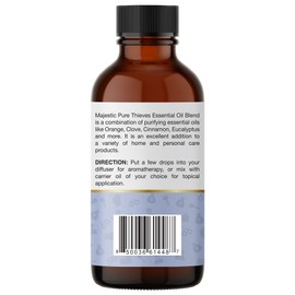 Majestic Pure Essential Oil Blend with Eucalyptus, Rosemary, Lemon & Other Oils | 100% Pure Premium Oil for Uplifting Mood, DIY Products, Cleansing | Essential Oils for Diffusers & Aromatherapy | 1oz