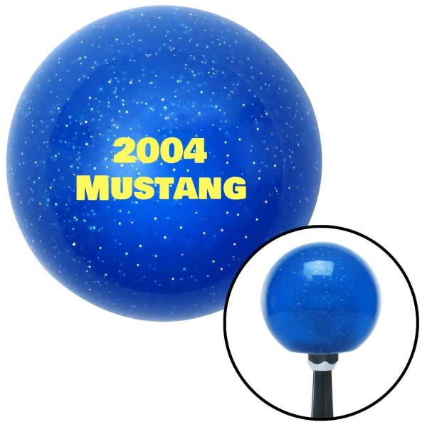 American Shifter Company Yellow 2004 Mustang Blue Metal Flake Shift