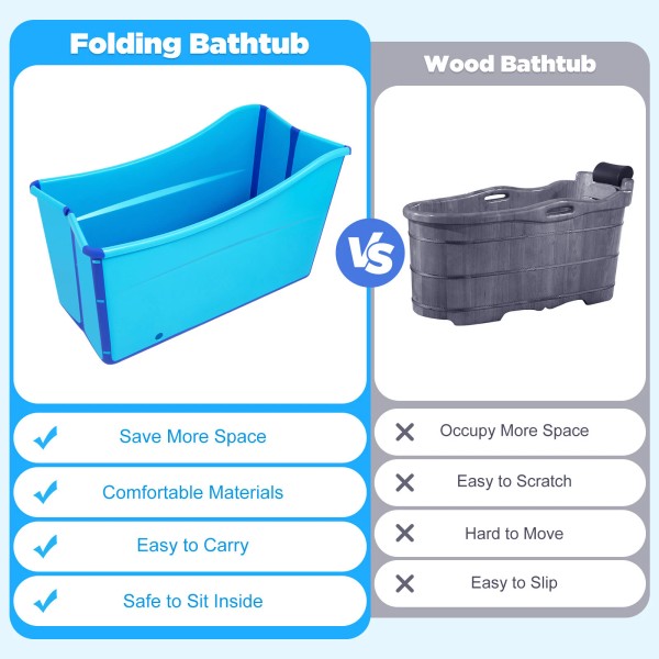 SENDERPICK For Adult Kid Portable Folding Bathtub Spa Sauna Bath