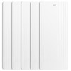 DALIX Ribbed Vertical Blinds Replacement Slats White Vinyl 82.5" Window