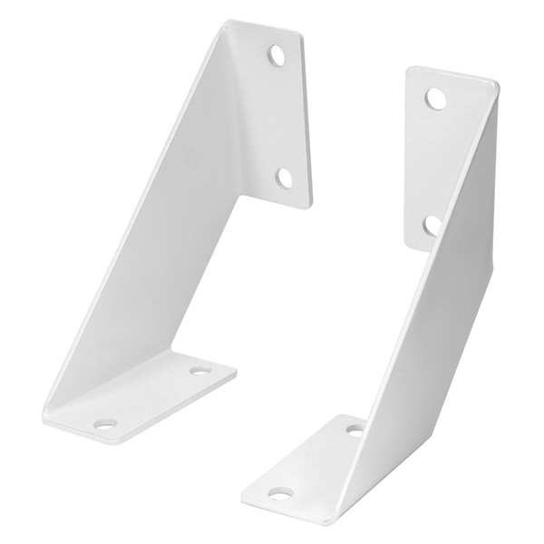 QWORK® Pack of 2 White Shelf Brackets, Shelf Brackets, Heavy