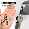30pcs Backpack Zipper Locks, Dual S Shaped Carabiner Clips,Black Zipper