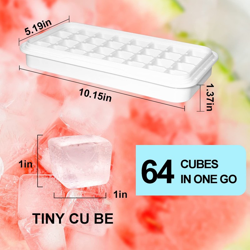 Ice Cube Trays for Freezer, Ice Cube Bin Scoop Trays,