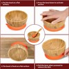 Vinsani Bamboo Bowl and Spoon Set for Baby/Toddler, Suction Plate,
