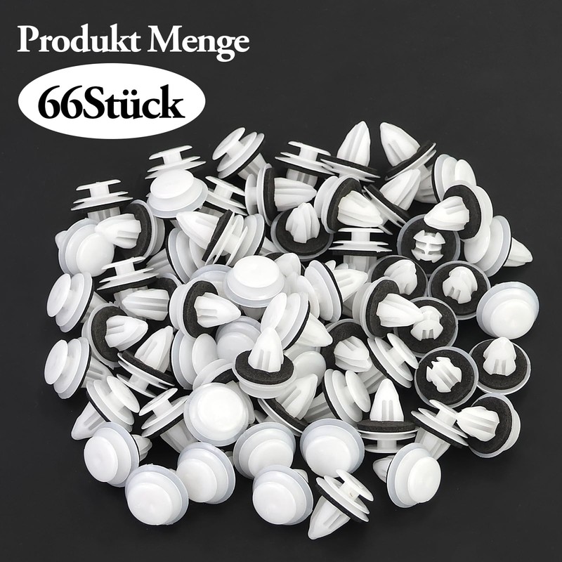 66 Pcs Car Fixing Clip, Universal Car Decoration Clip, Plastic