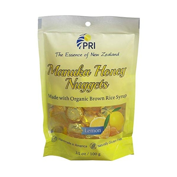 PRI Manuka Honey Nuggets Lemon 3.5 Ounces