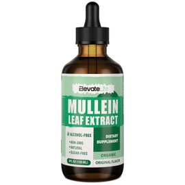 Mullein Drops for Lungs - Lung Cleanse & Detox - Vegan Mullein Leaf Extract Liquid Tincture, Support for Respiratory, Immune, Digestive System, Natural Herbal Supplement, Non-GMO,4 FL OZ