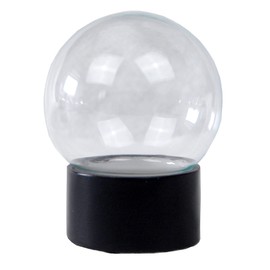 Snowglobe for You 40053 DIY Snow Globe Do It Yourself with Glass Ball and Polyresin Base Black - 100 mm Diameter