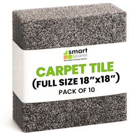 Smart Squares in A Snap 18” x 18” Residential Soft Carpet Tile, Peel and Stick, Easy DIY Installation, Seamless Appearance, Made in USA (783 Ironside, 10 Tiles - 22.5 Sq Ft)