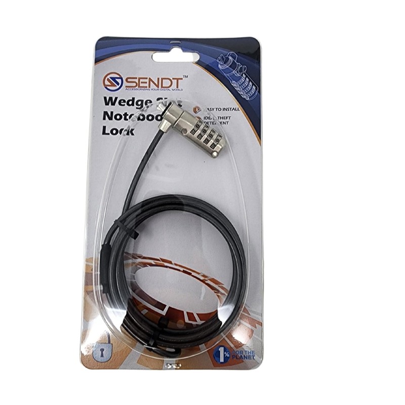 Sendt Black Notebook/Laptop Combination Lock for Wedge / N17 Security