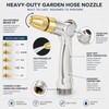Heavy Duty Garden Hose Nozzle with Brass Tip for Lawn