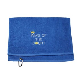 Embroidered Pickleball Towel Gift King/Queen of The Court Pickleball Towel with Clip (Pickleball King)