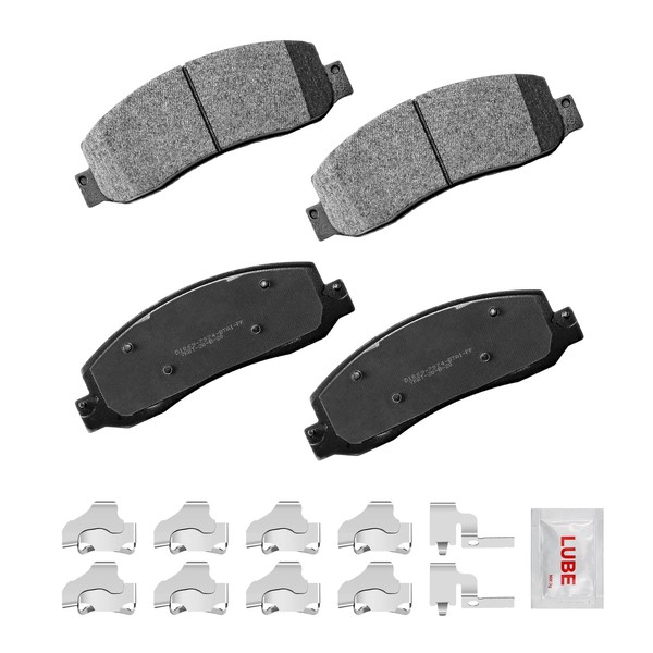 Fraxle Front Ceramic Brake Pads Set with Hardware For 2005-2011