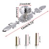 BSTKEY 10 Pack Crystal Drawer Knobs with Silver Plate -