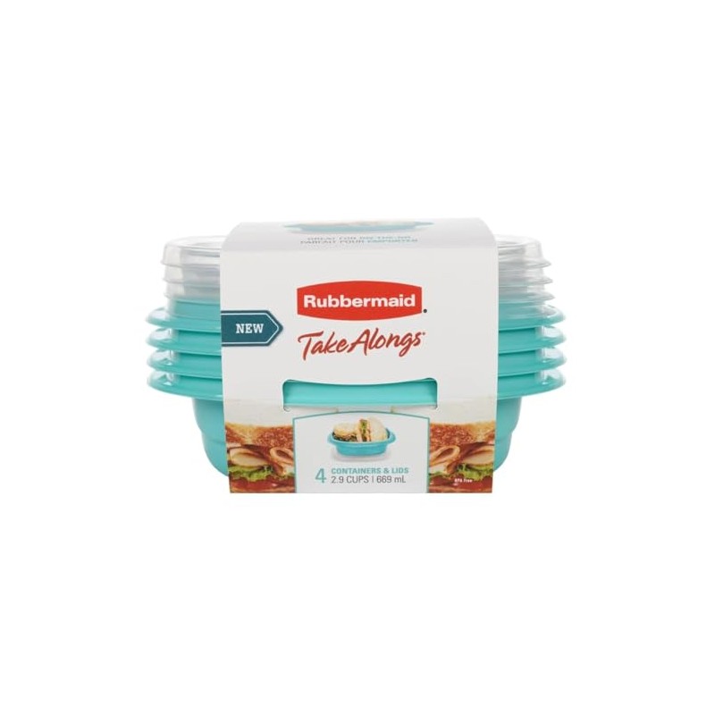 Rubbermaid TakeAlongs 2.9 Cup On the Go Square Food Storage