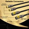 RCA Cable 20 FT, 90 Degree Right Angle 2RCA to