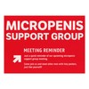 Crazy Novelty Guy (25-Pack) Bulk Prank Postcards - Micropenis Support