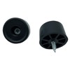Rubber Door Stops/Wall Protectors with Screws (Large (33mm) Black)