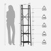 Hzuaneri Ladder Shelf, Bookshelf Bookcase, Freestanding Corner Storage Shelve with