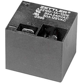 American Zettler, Inc. AZ2100-1A-12DE Relay; E-Mech; Power; SPST; Cur-Rtg 40A; Ctrl-V 12DC; Vol-Rtg 300/30AC/DC; PCB Mnt by American Zettler, Inc.